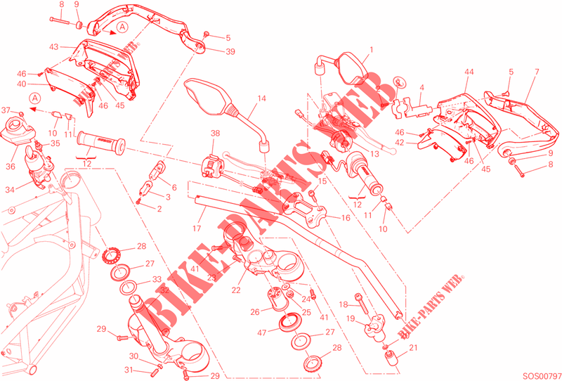 LENKER   SCHALTER für Ducati Hypermotard 939 2018