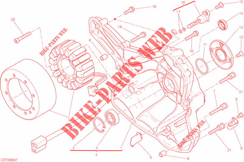 DECKEL / LICHTMASCHINE für Ducati Scrambler Classic 2016