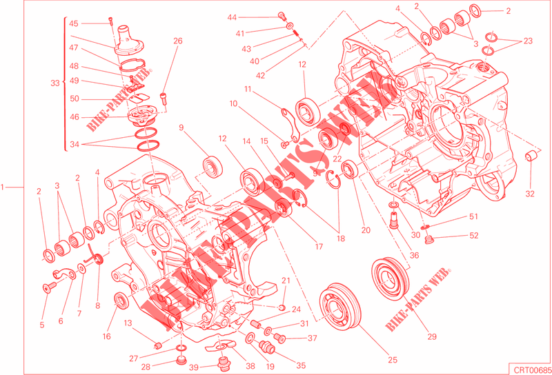 MOTORGEHÄUSE für Ducati Scrambler Classic 800 2015
