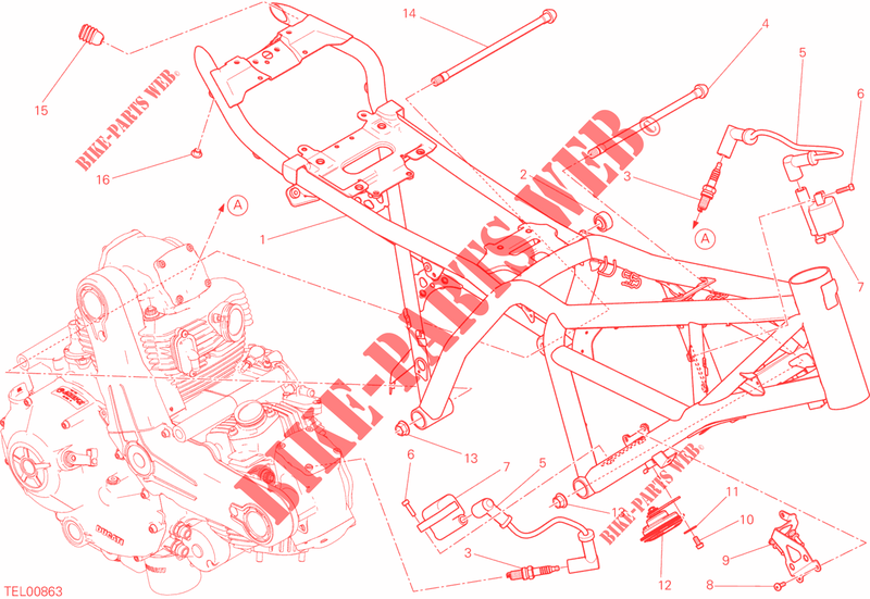 RAHMEN für Ducati Scrambler Icon 800 2015