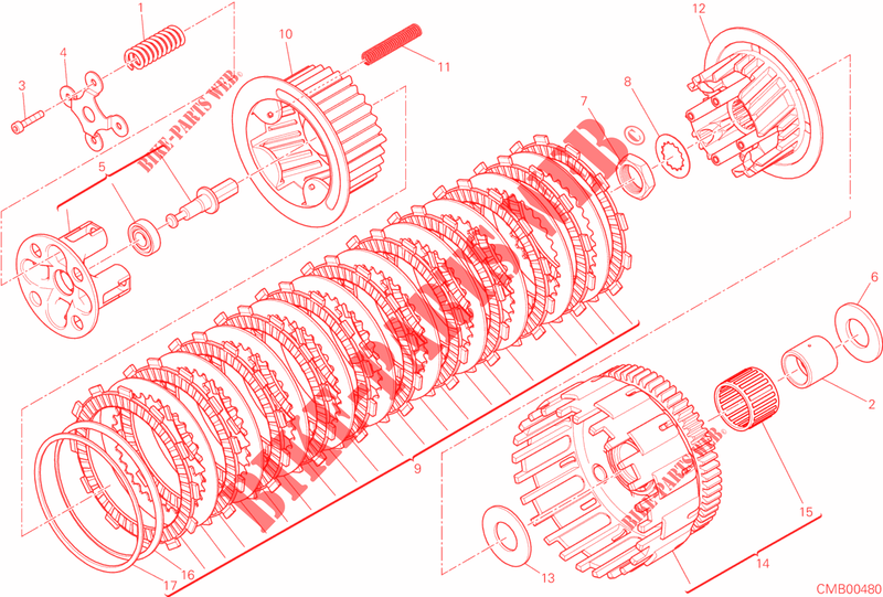 KUPPLUNG für Ducati Monster 821 Stripes 2015