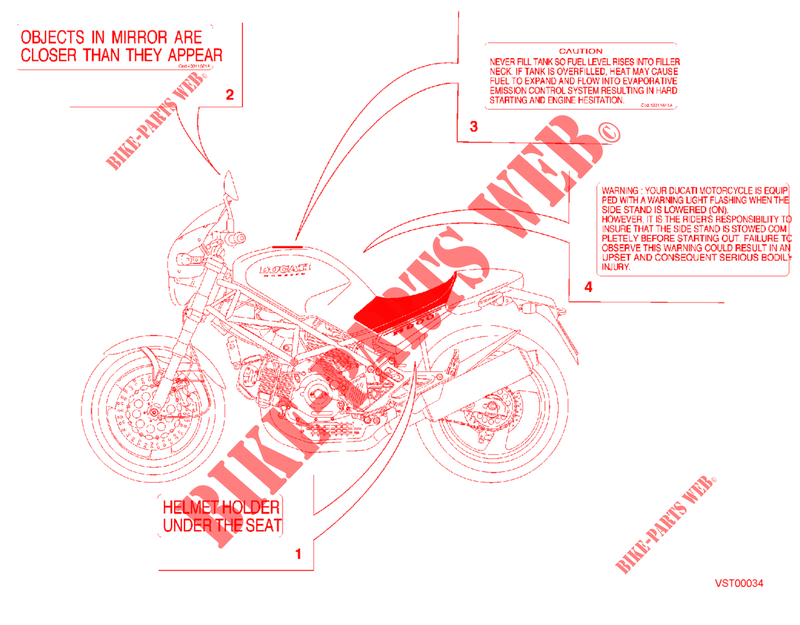 WARNSCHILD (USA) für Ducati Monster 900 2000