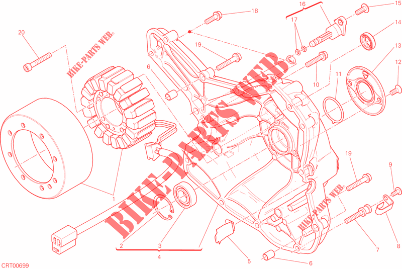 DECKEL / LICHTMASCHINE für Ducati Scrambler Full Throttle 2016