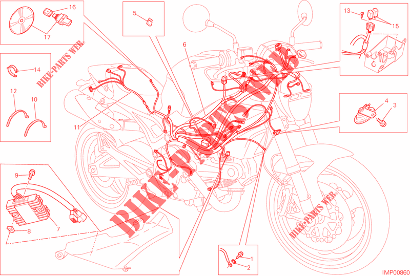 KABELBAUM ELEKTRIC für Ducati Monster 696 Anniversary 2013