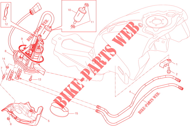 BENZINPUMPE für Ducati Monster 659 Learner Legal (LAMs) 2013