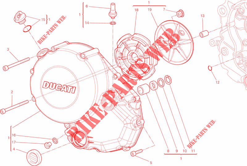 KUPPLUNGSDECKEL für Ducati Monster 795 ABS 2014