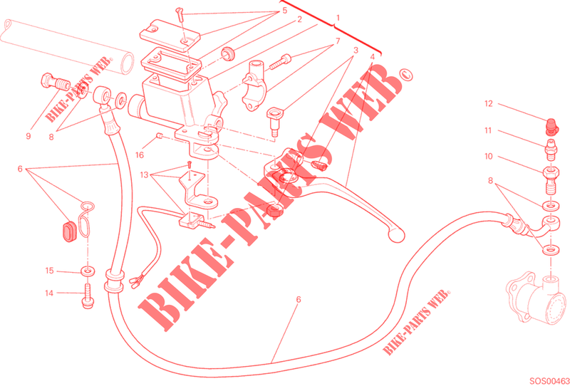 KUPPLUNGSHAUPTZYLINDER für Ducati Monster 796 ABS S2R 2015
