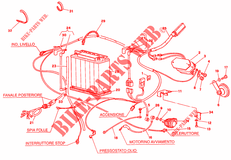 BATTERIE (DM 007707>) für Ducati 750 SS 1996