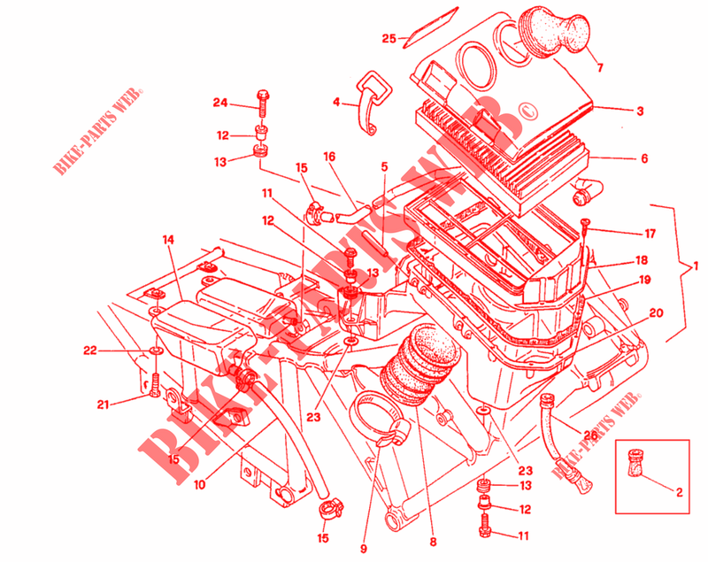 EINLASS (DM 7707>) für Ducati 750 SS 1996