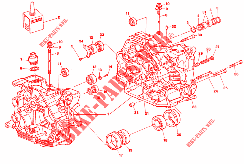 MOTORGEHÄUSE (DMM 001275>) für Ducati 750 SS 1996