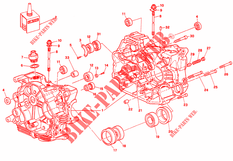MOTORGEHÄUSE (FMM >001274) für Ducati 750 SS 1996