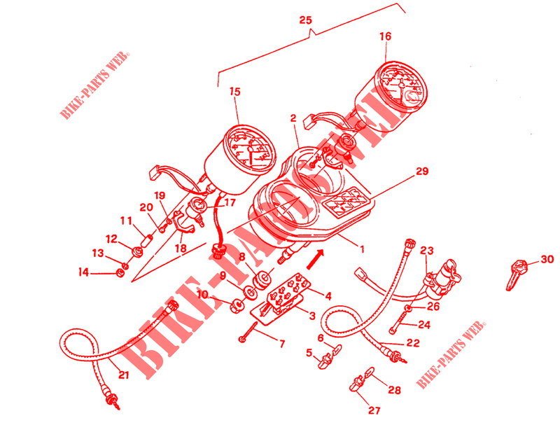 INSTRUMENTENTAFEL für Ducati 750 SS 1997