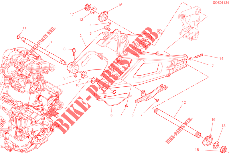 HINTERRADSCHWINGE für Ducati Monster + 2022