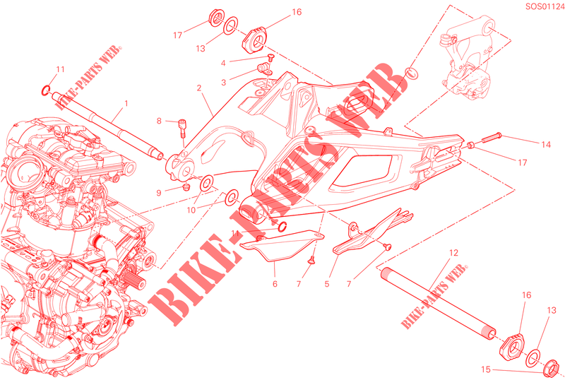 HINTERRADSCHWINGE für Ducati Monster 2023