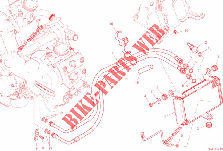 ÖLKÜHLER für Ducati Multistrada 1200 S ABS 2015