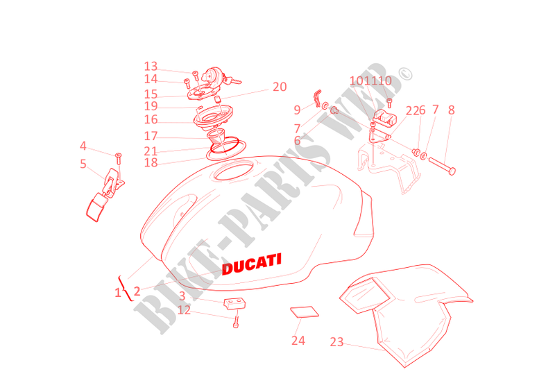 KRAFTSTOFFTANK für Ducati Monster 1000 S 2003